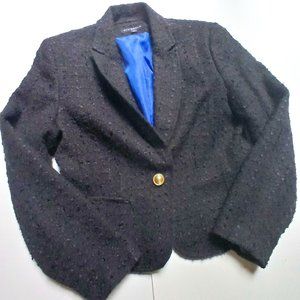 Sharagano Black Lined Textured Blazer Jacket